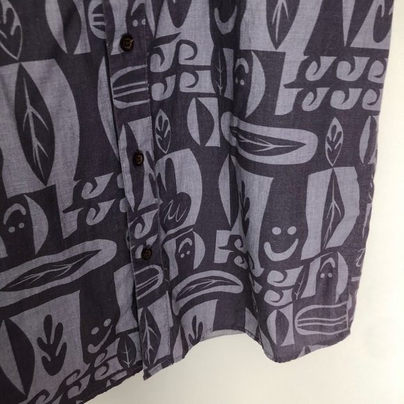 Sanuk Men’s Block Print Button Down Shirt - Picture 8 of 11